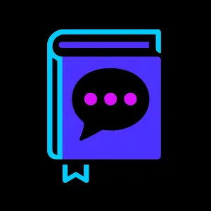 book with speech bubble on the cover