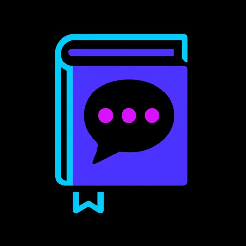 book with speech bubble on the cover