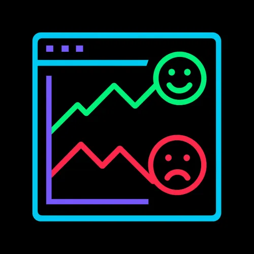 chart displaying a happy face and a sad face